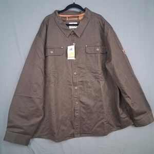 Legendary Whitetails Men's Plaid Lined Flannel Jacket Waxed 5XL Brown Brand New!